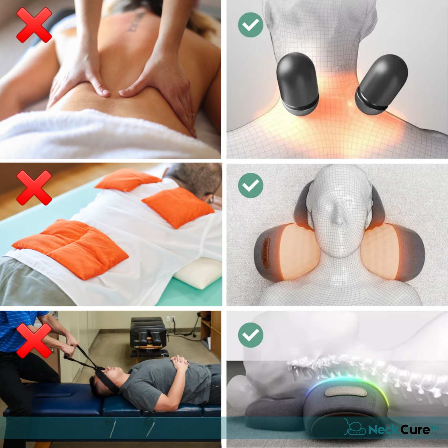 NeckCure™ Avancerad 3-i-1 Nackmassageapparat