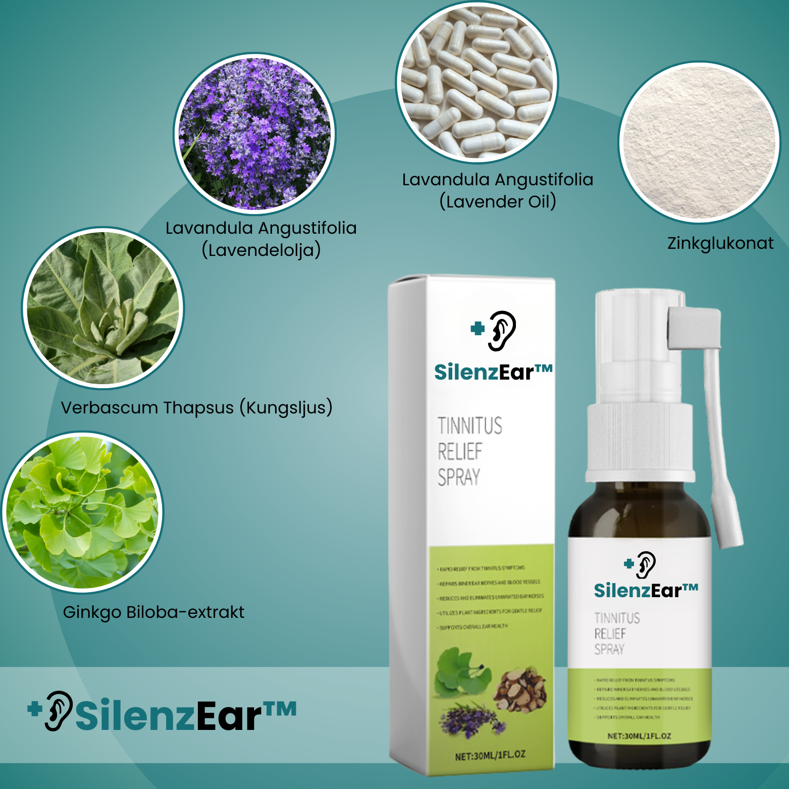SilenzEar™ Omedelbar Tinnitus-Relief Spray